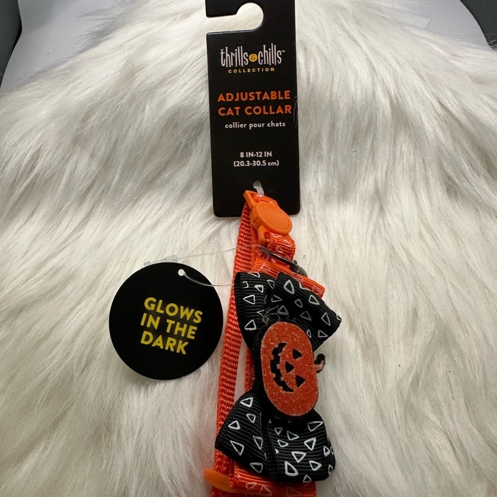 🩷5/$10 Halloween Cat Collar - Orange and Black